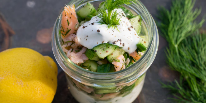 Lachs Gurken Salat