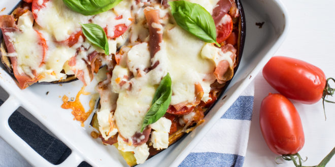 fertige Pizza Auberginen