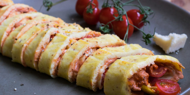 In Röllchen schneiden