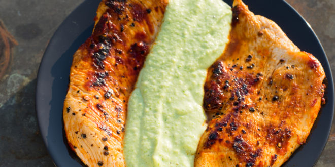 Low Carb Tomaten Putenschnitzel mit Brokkoli Käse Sauce