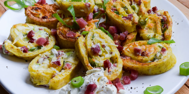 Low Carb Flammkuchen-Röllchen