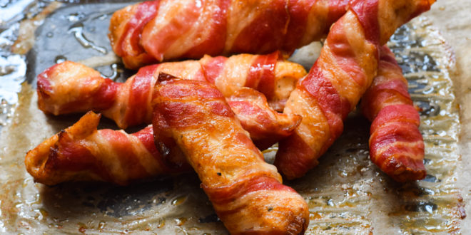 Low Carb Bacon-Hähnchen-Sticks