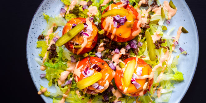 Low Carb Cheeseburger Tomaten