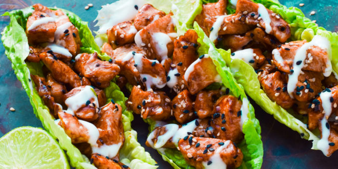 Low Carb Teriyaki Chicken Wraps