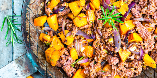 Low Carb Kürbis Hackfleisch Pfanne