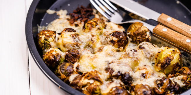 Low Carb Überbackene Knoblauch Rosenkohlbällchen